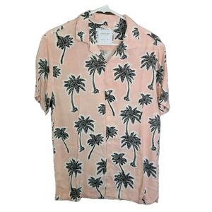 Cactus Man Ricky Singh Mens Size Medium Button Up Short Sleeve Palm 🌴 Tree